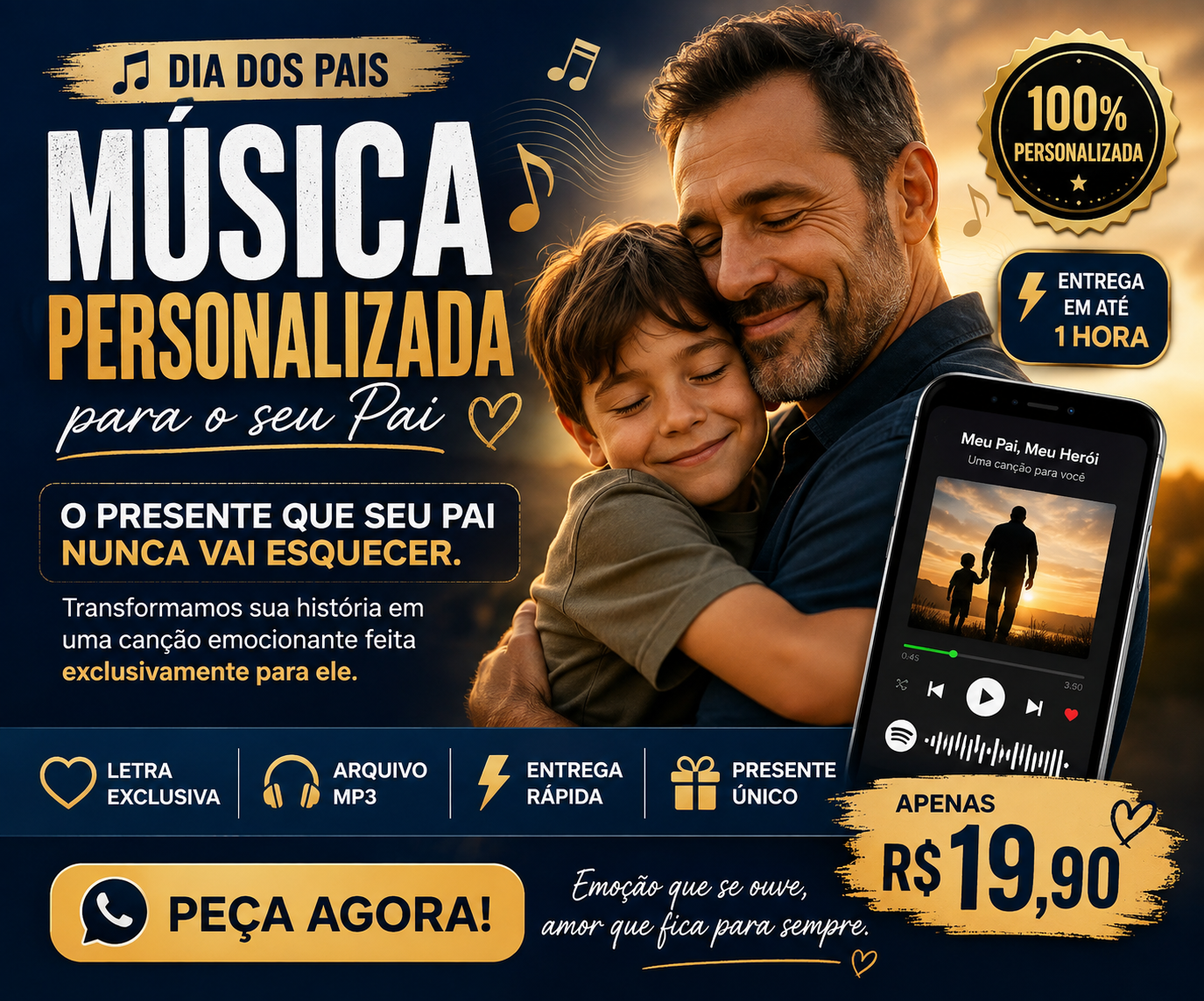 Música Personalizada para o seu Pai